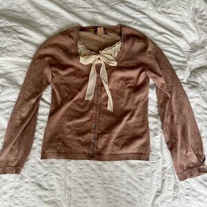 Coquette cottage core fairy bow tie top